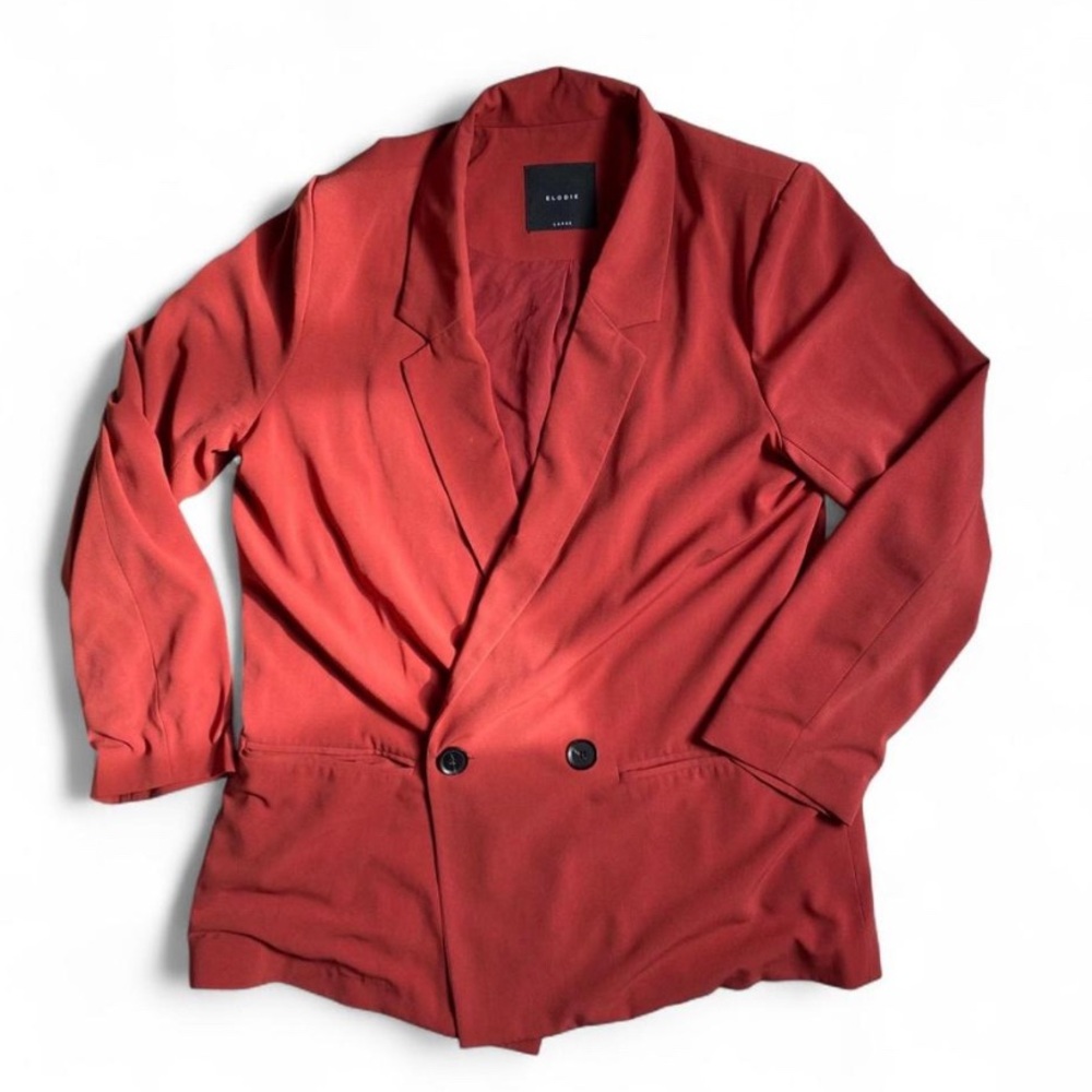 Elodie blazer in a warm rust red color, size Large women’s - Picture 2 of 4